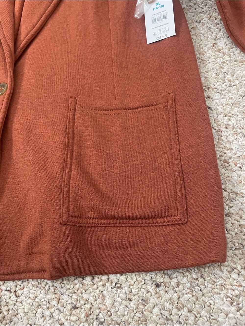 Women's Rust Single-Button Blazer - Picture 3 of 8